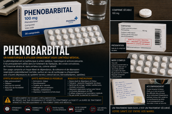 tablets / oral tablets (most common)15 mg | tablets / oral tablets (most common)30 mg | tablets / oral tablets (most common)60 mg | 100 mg (or 120 mg in some brands) | oral elixir / syrup 20 mg/ | elixir / syrup 20 mg/5 mL | Injectable solution 200 mg/mL acheter phenobarbital